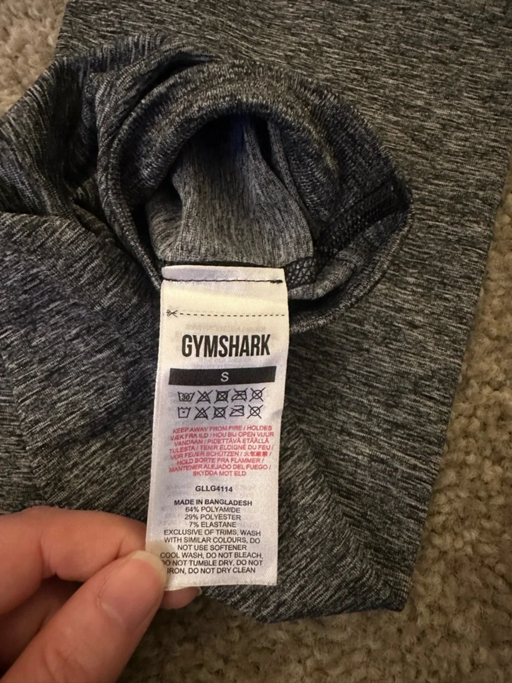 Gymshark Charcoal Seamless High-Waist Leggings - Picture 2 of 5